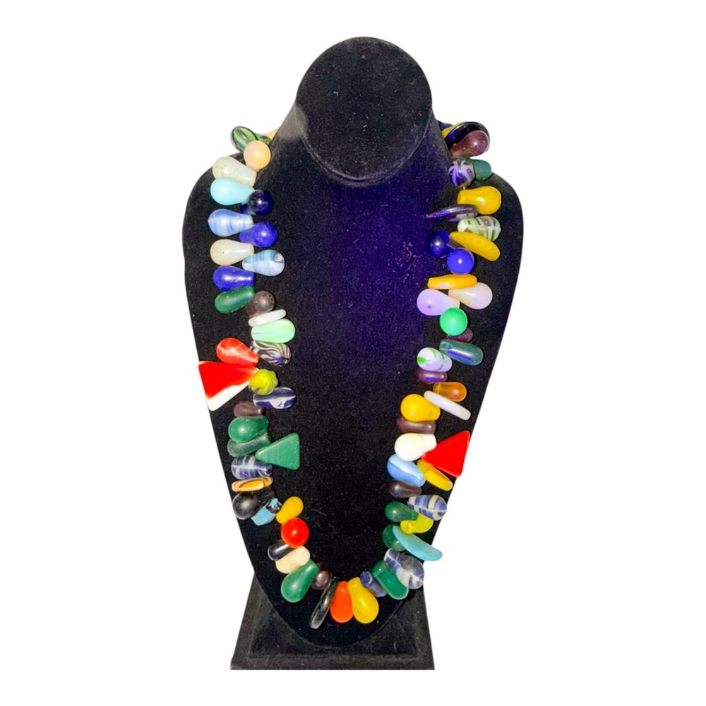 Antique Mali Wedding Beads Czech Bohemian Glass African Trade Beads Uranium
